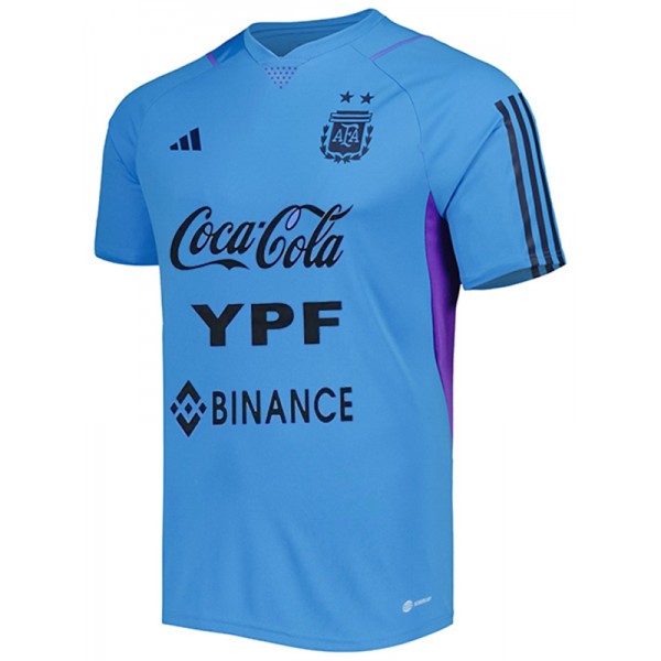 Argentina maglia da allenamento pre-partita uniforme da calcio da uomo blu abbigliamento sportivo kit da calcio top maglia sportiva 2023